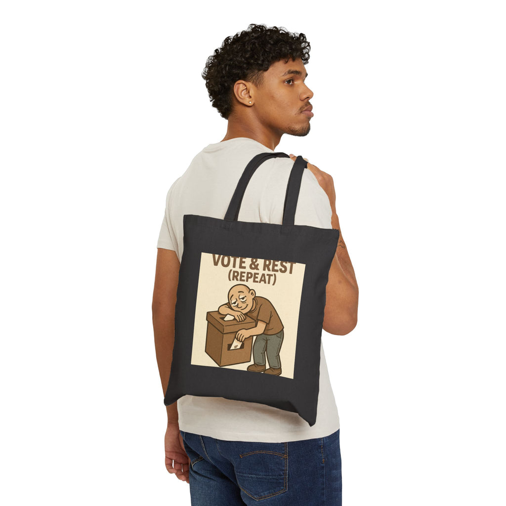 Vote & Rest Tote Bag — Funny Voting Encouragement Canvas Tote