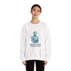 Robot Illustration Sweatshirt — "Harnessing Progress, Embracing Change" Crewneck