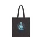 Robot Illustration Tote Bag — "Harnessing Progress, Embracing Change" Cotton Canvas Shopper