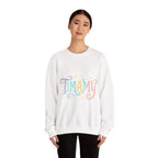 Timamy Pastel Logo Sweatshirt — Cute Colorful Graphic Crewneck