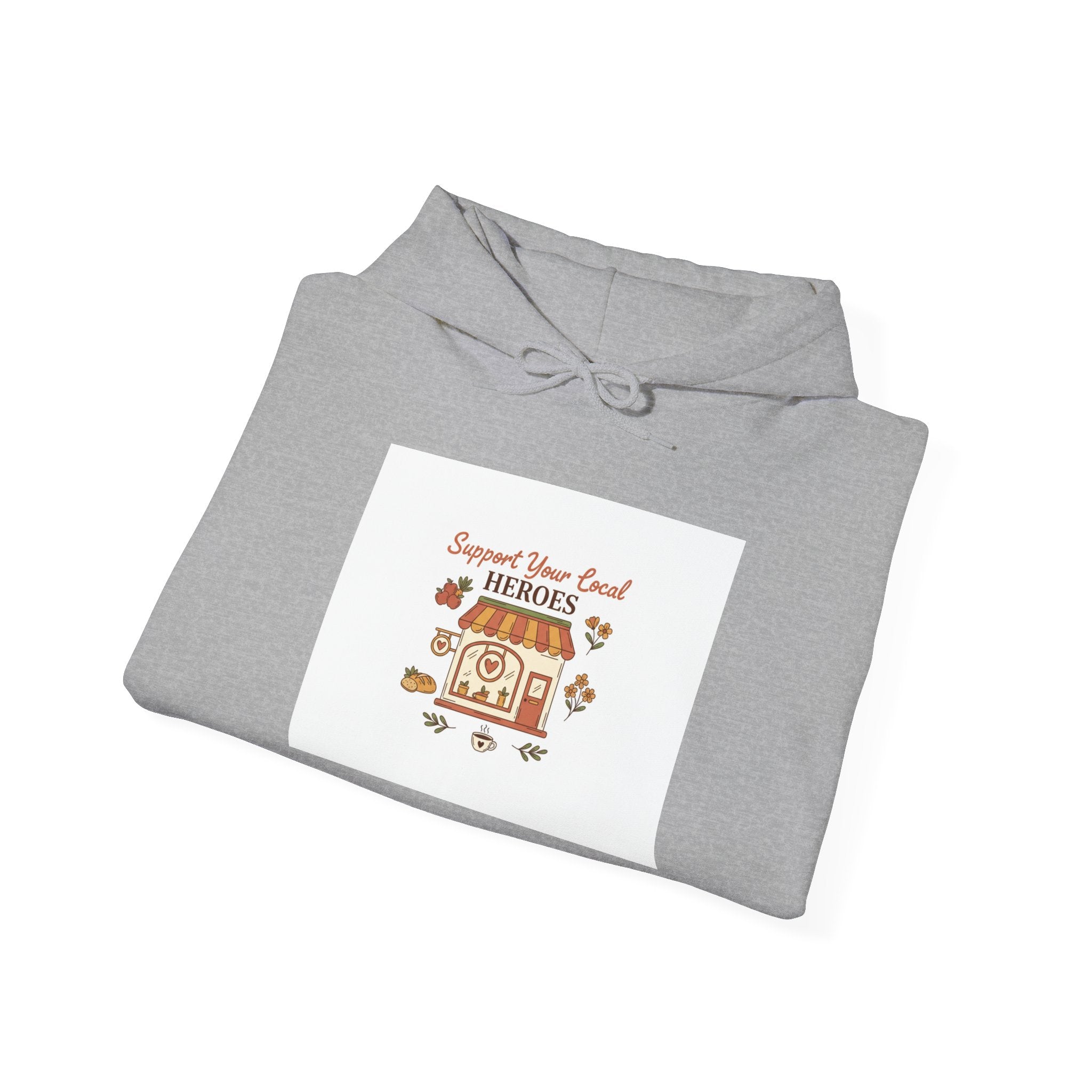 Hoodie — Support Your Local Heroes Bakery Design (Small Retro Farmhouse Graphic)