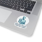 Robot Embrace Sticker — "Harnessing Progress, Embracing Change" Kiss-Cut Vinyl