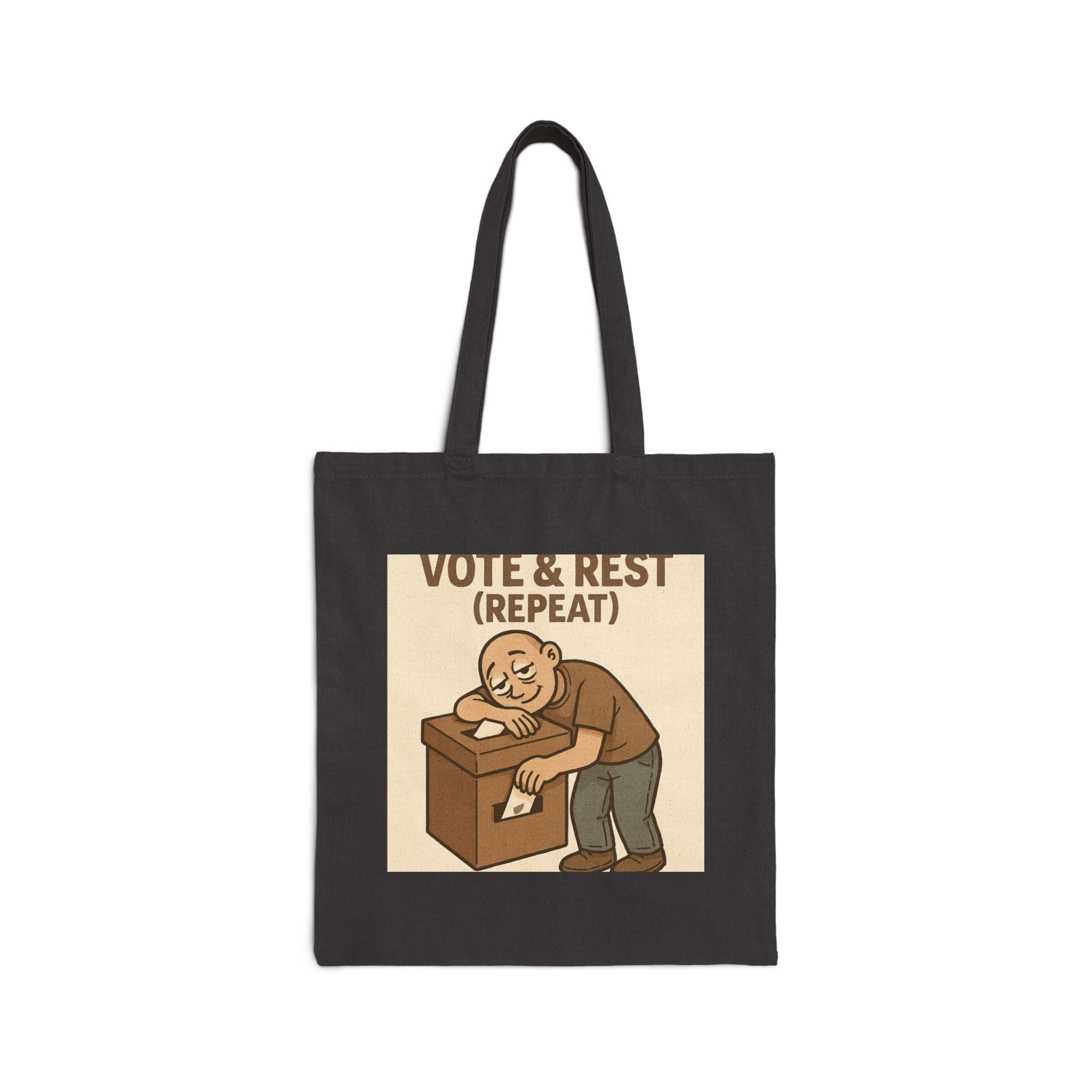 Vote & Rest Tote Bag — Funny Voting Encouragement Canvas Tote
