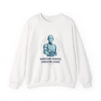 Robot Illustration Sweatshirt — "Harnessing Progress, Embracing Change" Crewneck