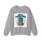 Crewneck Sweatshirt - "Level 1: Backlog Hero" Cute Gamer Controller & Stack of Games Graphic