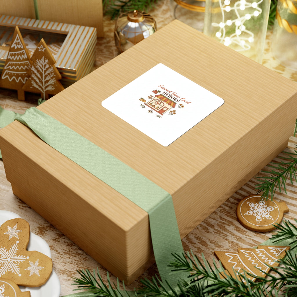 Support Your Local Heroes Sticker — Small Business Shopfront Kiss-Cut Sticker