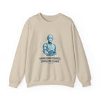 Robot Illustration Sweatshirt — "Harnessing Progress, Embracing Change" Crewneck