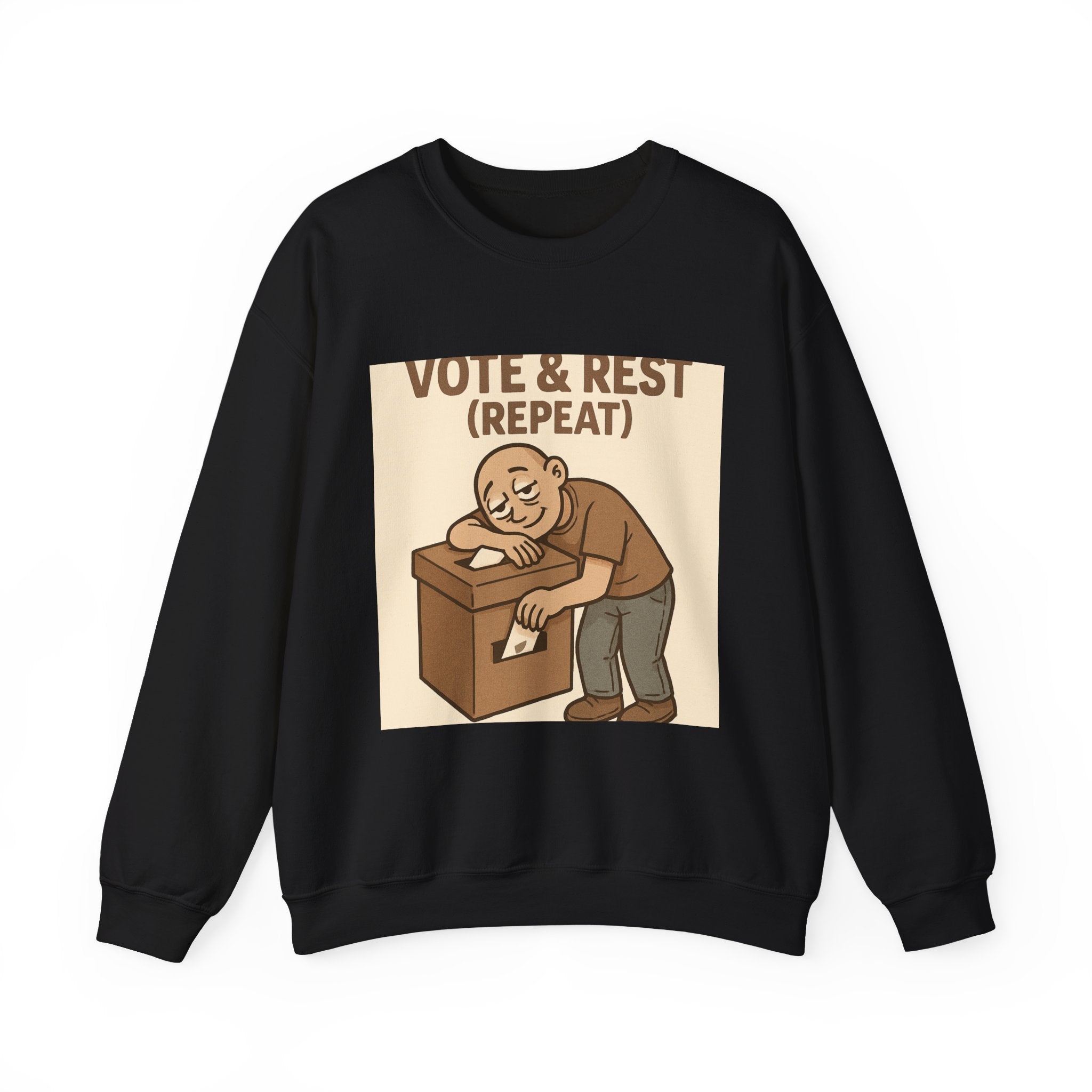 Vote & Rest Crewneck Sweatshirt — Funny Voter Turnout Political Shirt