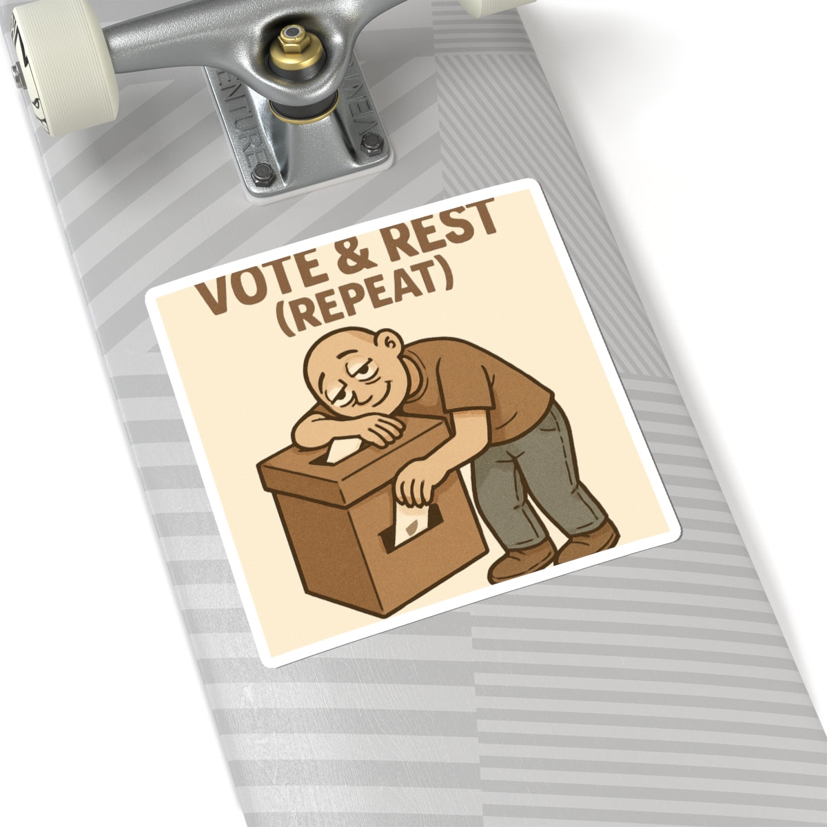 Vote & Rest (Repeat) Sticker — Funny Voting Humor Kiss-Cut Sticker