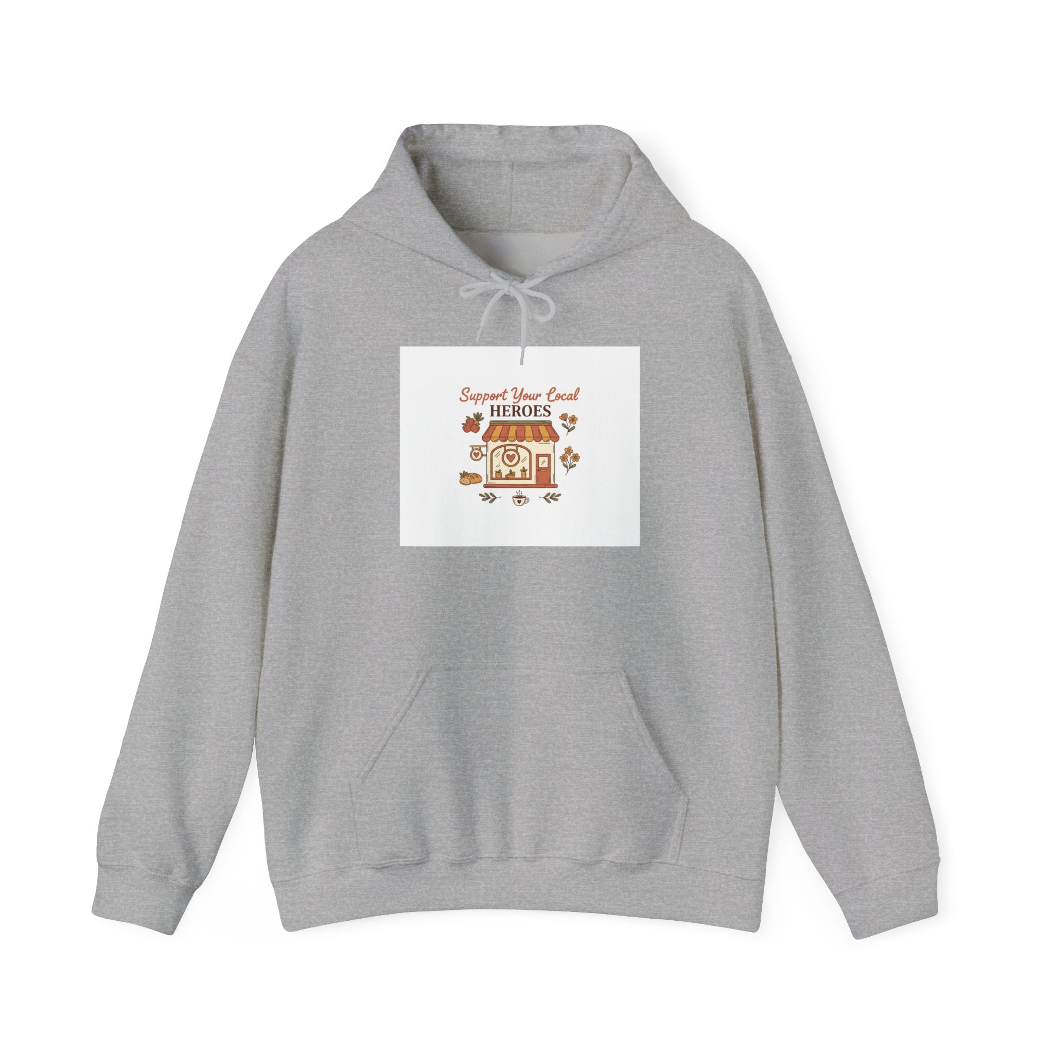Hoodie — Support Your Local Heroes Bakery Design (Small Retro Farmhouse Graphic)