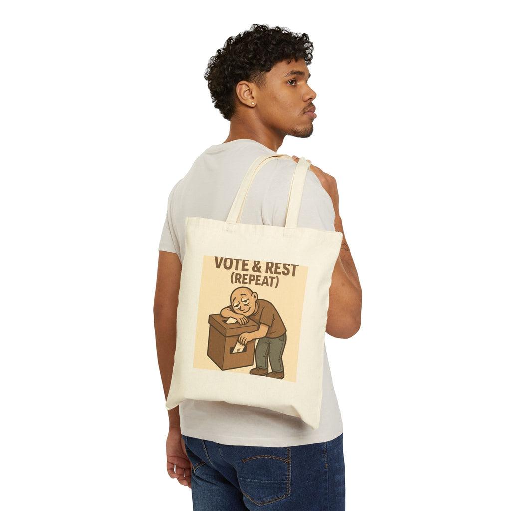 Vote & Rest Tote Bag — Funny Voting Encouragement Canvas Tote