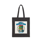 Backlog Hero Tote Bag – Gamer Book & Controller Canvas Tote