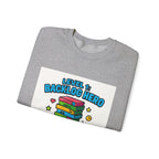 Crewneck Sweatshirt - "Level 1: Backlog Hero" Cute Gamer Controller & Stack of Games Graphic