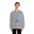 Robot Illustration Sweatshirt — "Harnessing Progress, Embracing Change" Crewneck