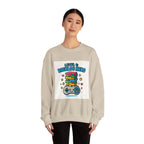 Crewneck Sweatshirt - "Level 1: Backlog Hero" Cute Gamer Controller & Stack of Games Graphic