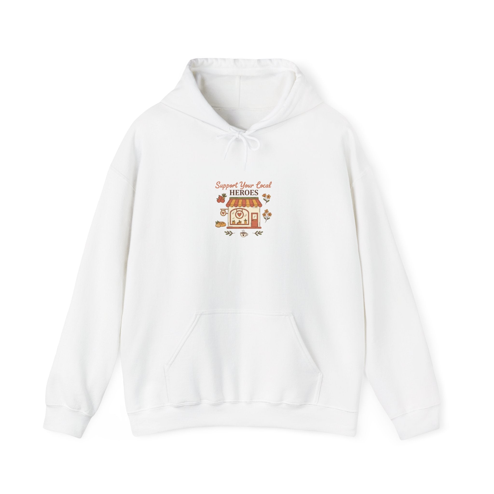 Hoodie — Support Your Local Heroes Bakery Design (Small Retro Farmhouse Graphic)