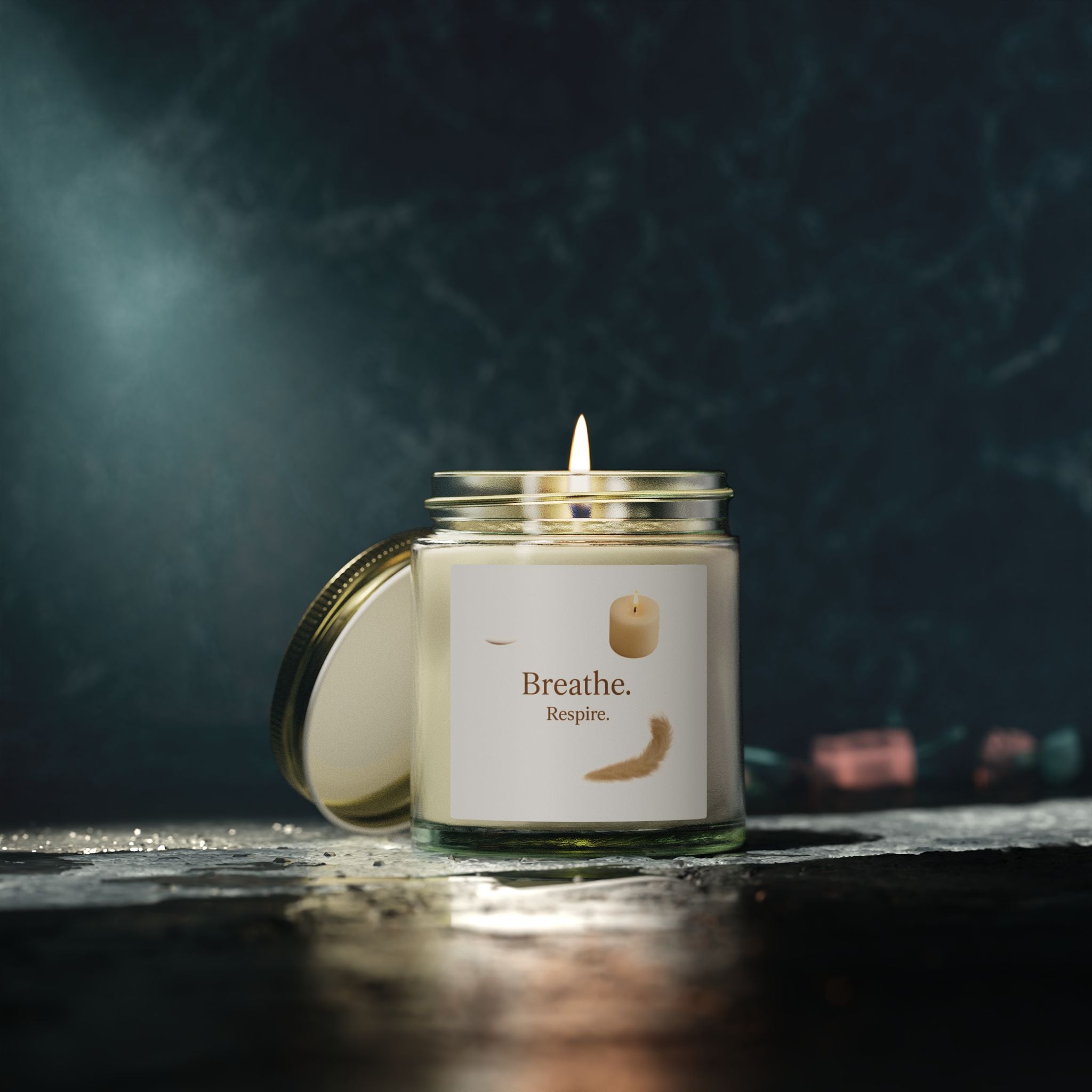 Breathe Scented Candle — Coconut Apricot Wax (4oz & 9oz)