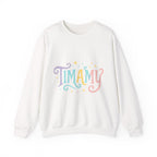 Timamy Pastel Logo Sweatshirt — Cute Colorful Graphic Crewneck