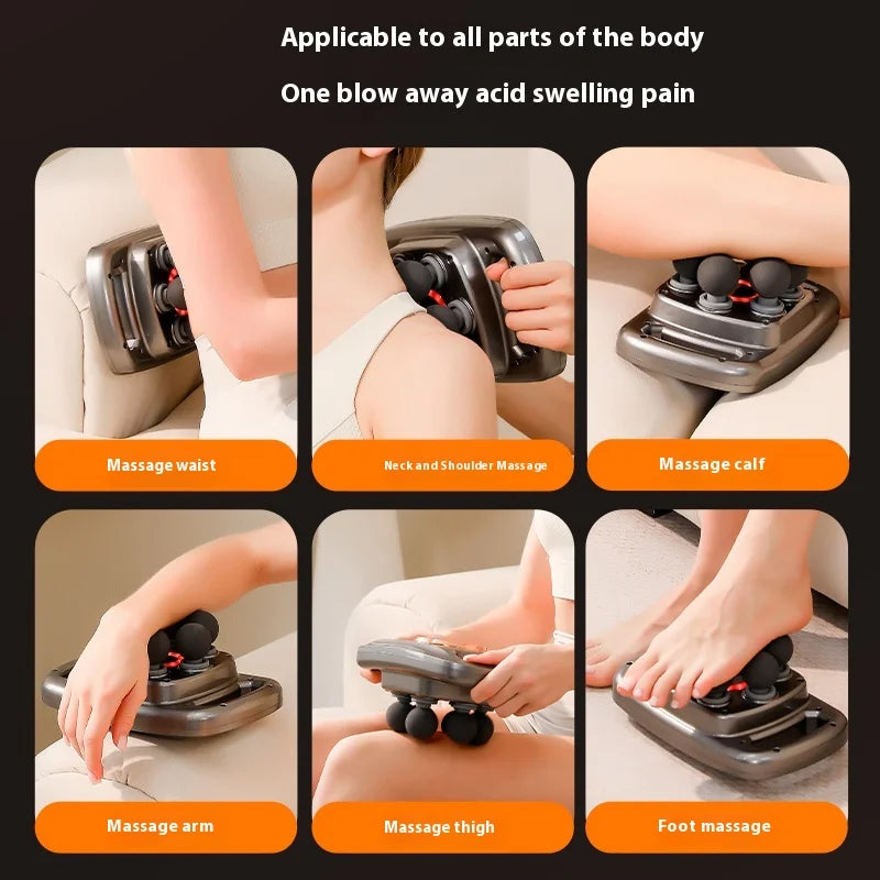 6 Heads Electric Muscle Massager Deep Tissue Body Massage Gun for Back Neck and Shoulders Relaxation