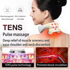 Upgraded New Design Massager with Heating Compression U-Shape Electric EMS Cervical Neck and Shoulder Massager Neck Massager
