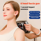 6 Heads Electric Muscle Massager Deep Tissue Body Massage Gun for Back Neck and Shoulders Relaxation