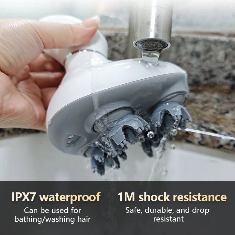 WLX Factory  Electric Scalp Massager Handheld 2 Speeds Vibrating Head Massager With 96 Silicone Nodes for Hair Deep Clean Growth