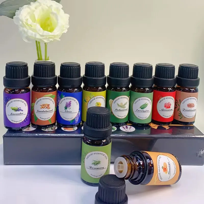 Premium Essential Oils By Pure Aroma 10ml (Rose, Lavender,Jasmine,Frankincense,Sage,Sandalwood) For Diy Soap Diffuser Humidifier