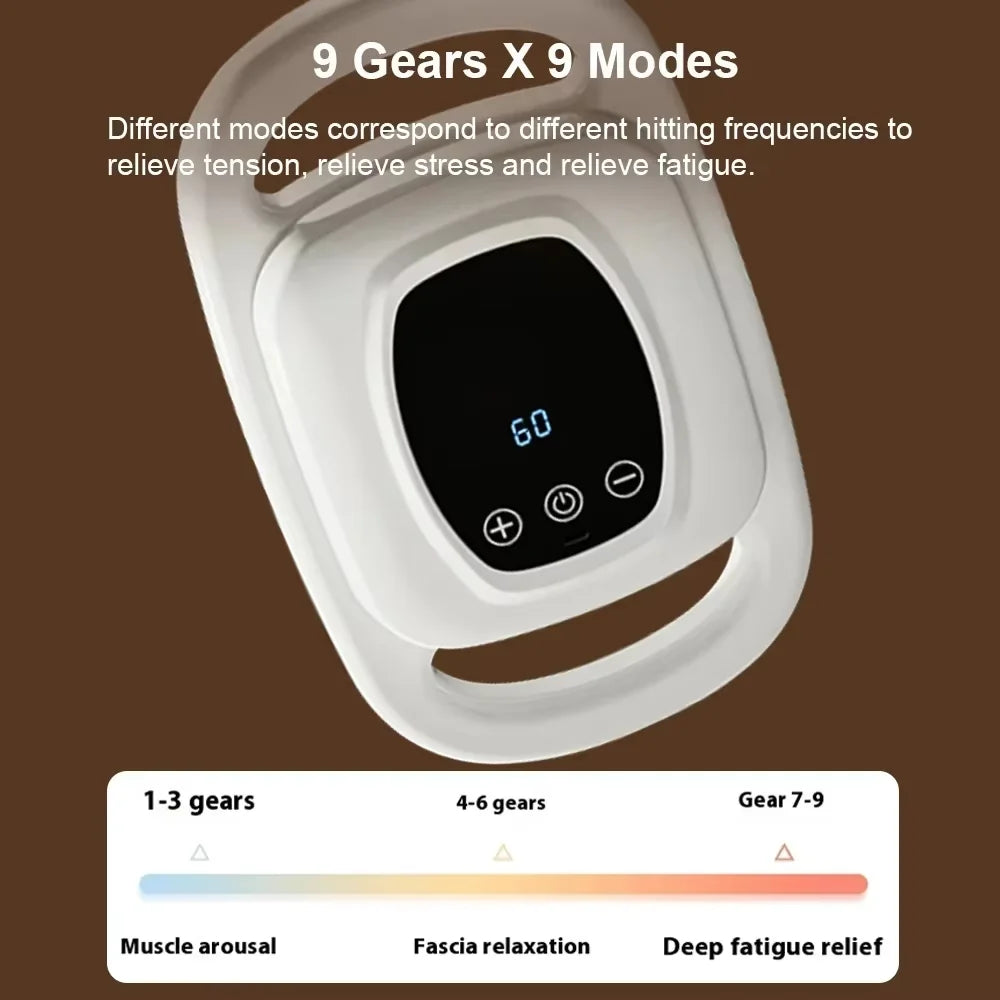 Muscle Massager Gun Waist Massage Professional Fascia Gun High Frequency Six-head Back Body Shoulder Legs Waist Massager Machine