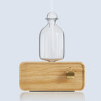 Nebulizing Essential Oil Diffusers For Aromatherapy - Battery Operated Diffuser Wood & Glass Oil Diffuser For Home Office