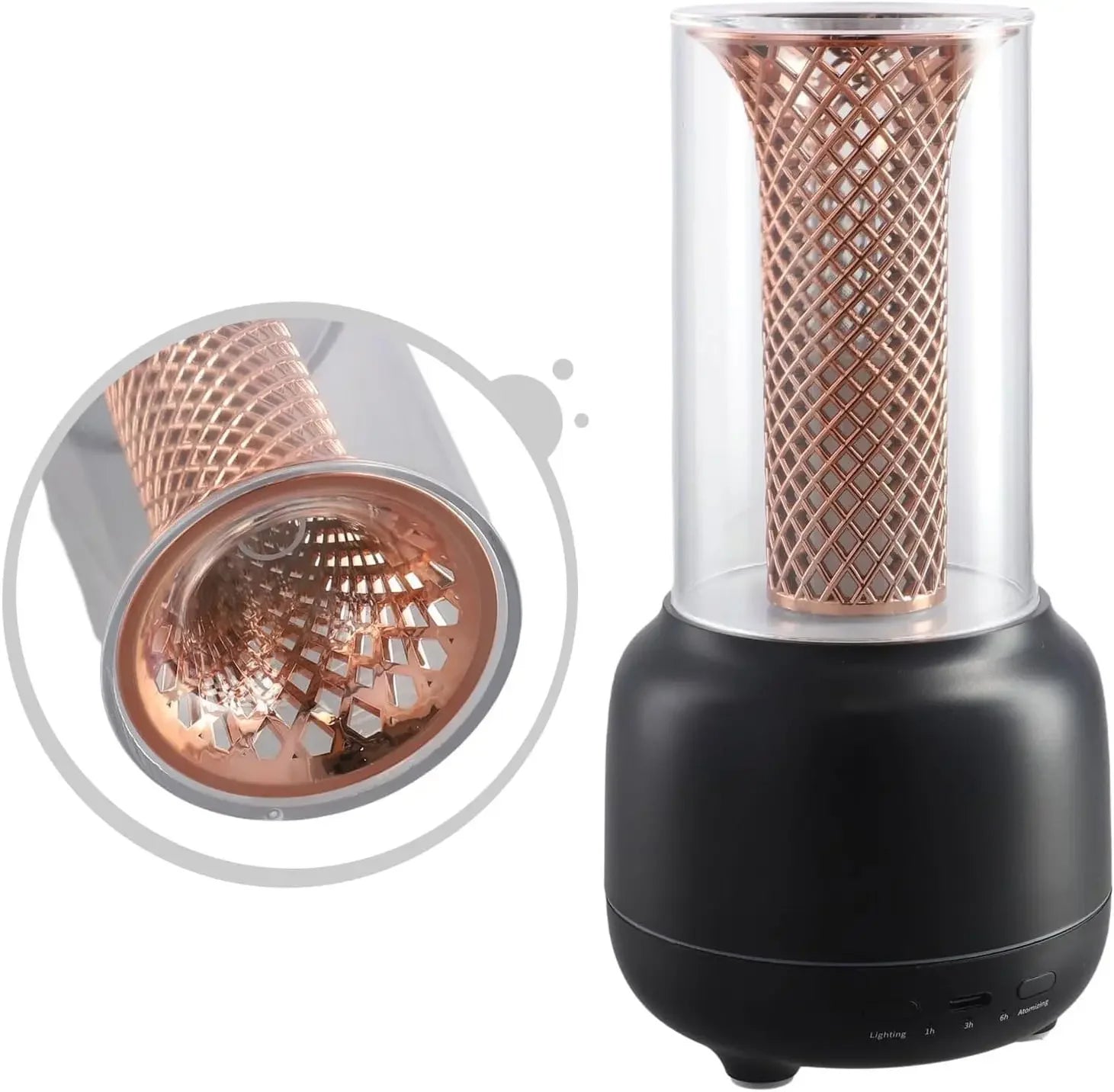 Diffuseur d'Huiles Essentielles 2 Modes - Minuteur Automatique - Noir