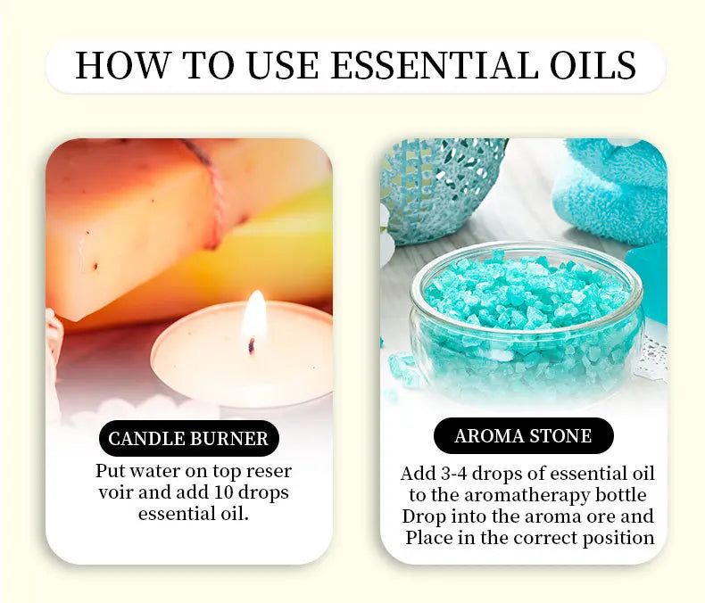 13 Flavors 10ml Essential Oils For Aroma Diffuser AirHumidifier Home Water-soluble Lavender Rose Eucalyptus White Peach Oolong