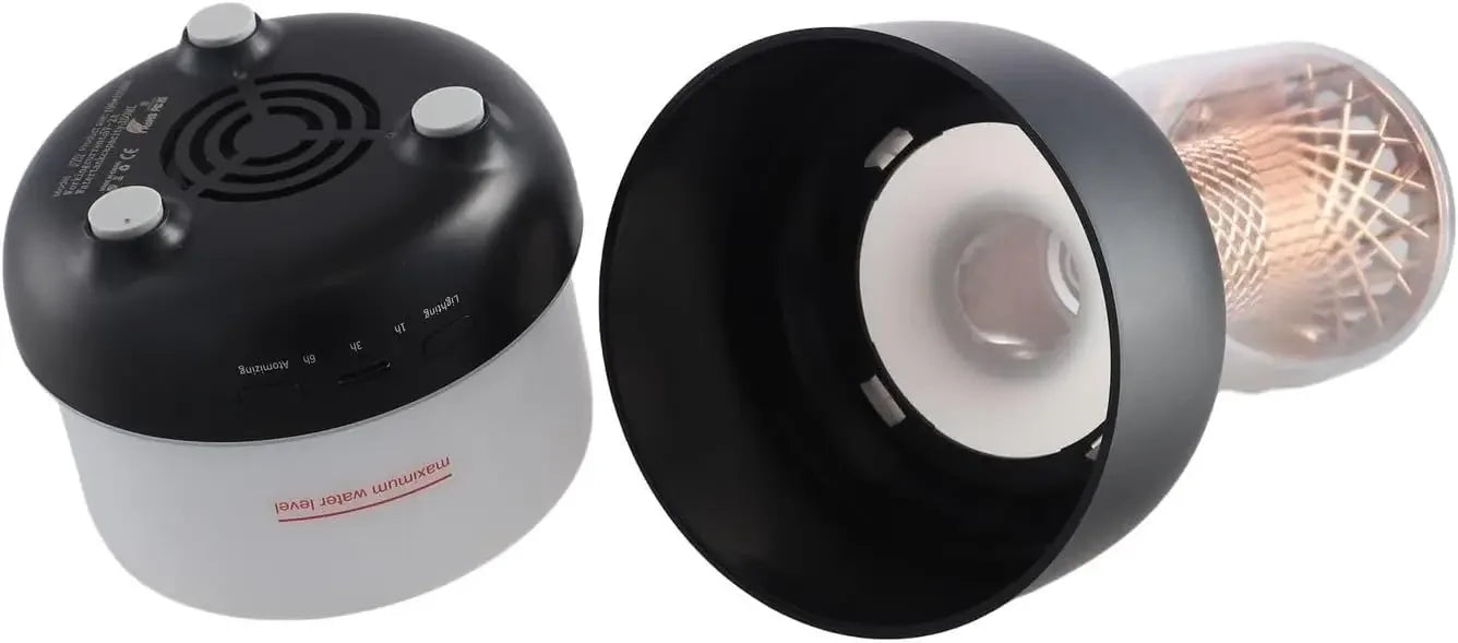 Diffuseur d'Huiles Essentielles 2 Modes - Minuteur Automatique - Noir