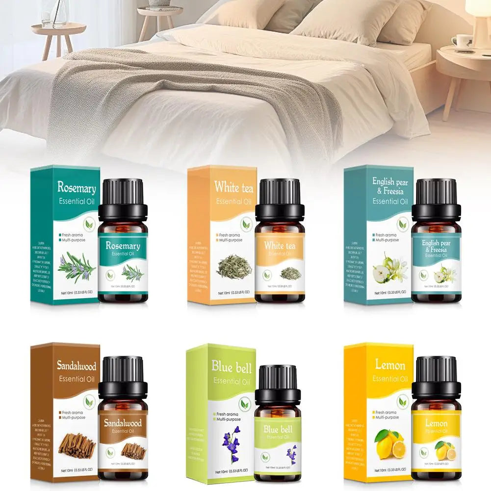 10ml Essential Oil for Diffuser & Humidifier, Aromatherapy Fragrance Oil, Water Soluble, Car, Home Office Scent