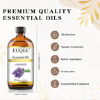 EUQEE 4 Fl Oz Essential Oils for Aromatherapy Humidifiers Aromatic Diffuser Making Scents Candle Handmade Soap Home Fragrance