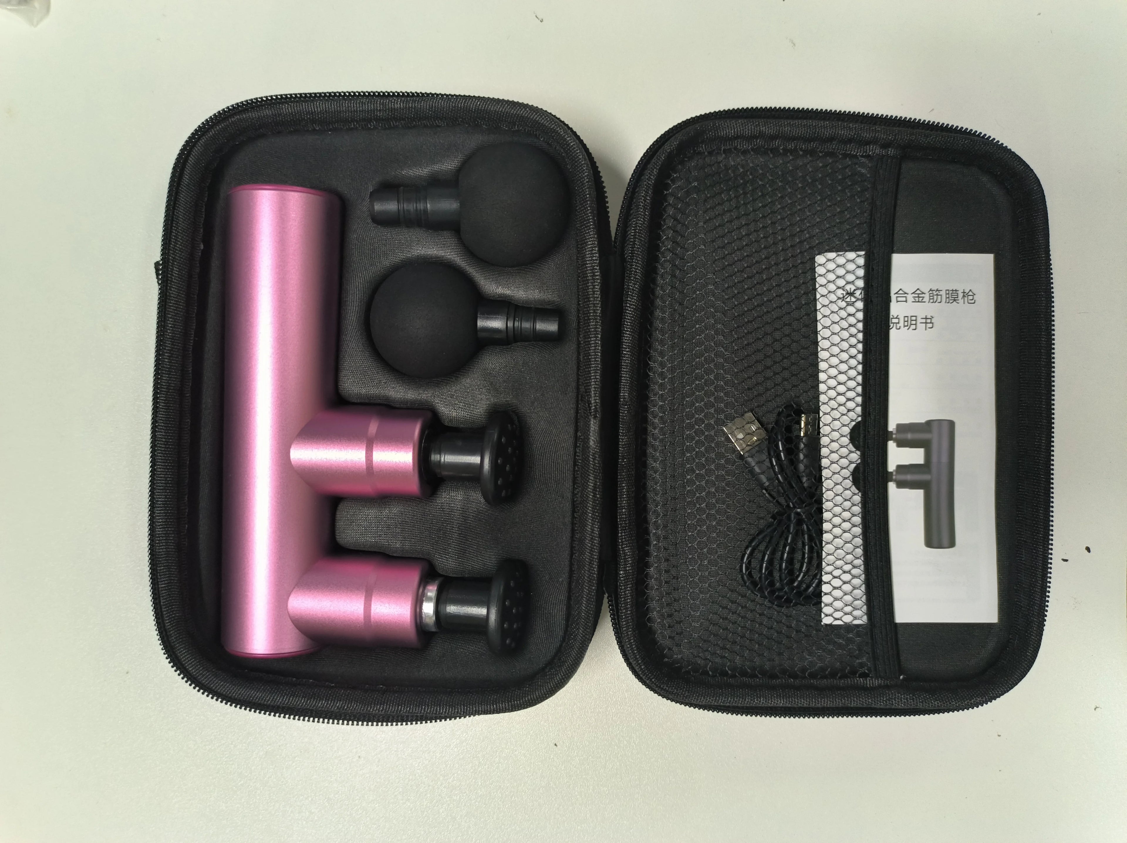 Muscle Electric Massage Gun USB Charging High Frequency Double Head Body Relax Portable Massage Gun with Bag for Sports Gift