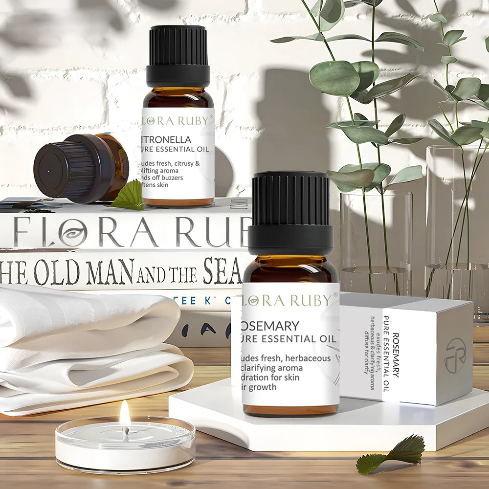 Set 12 Huiles Essentielles pour Diffuseur - Aromathérapie Maison