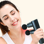 Muscle Electric Massage Gun USB Charging High Frequency Double Head Body Relax Portable Massage Gun with Bag for Sports Gift