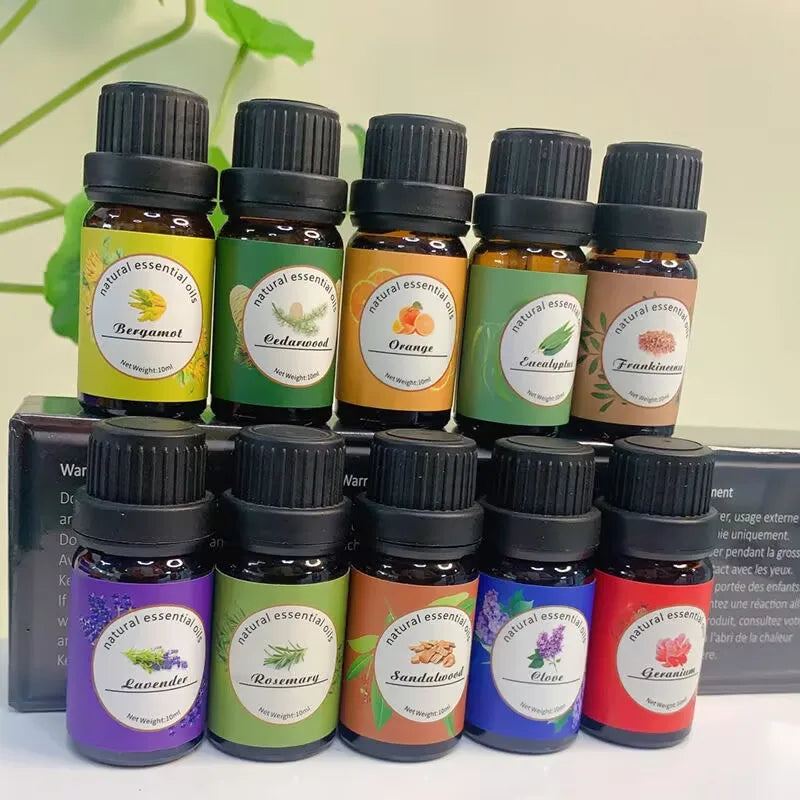 Premium Essential Oils By Pure Aroma 10ml (Rose, Lavender,Jasmine,Frankincense,Sage,Sandalwood) For Diy Soap Diffuser Humidifier