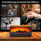 Diffuseur Effet Flamme Cheminée - Vapeur Colorée - Humidificateur Design