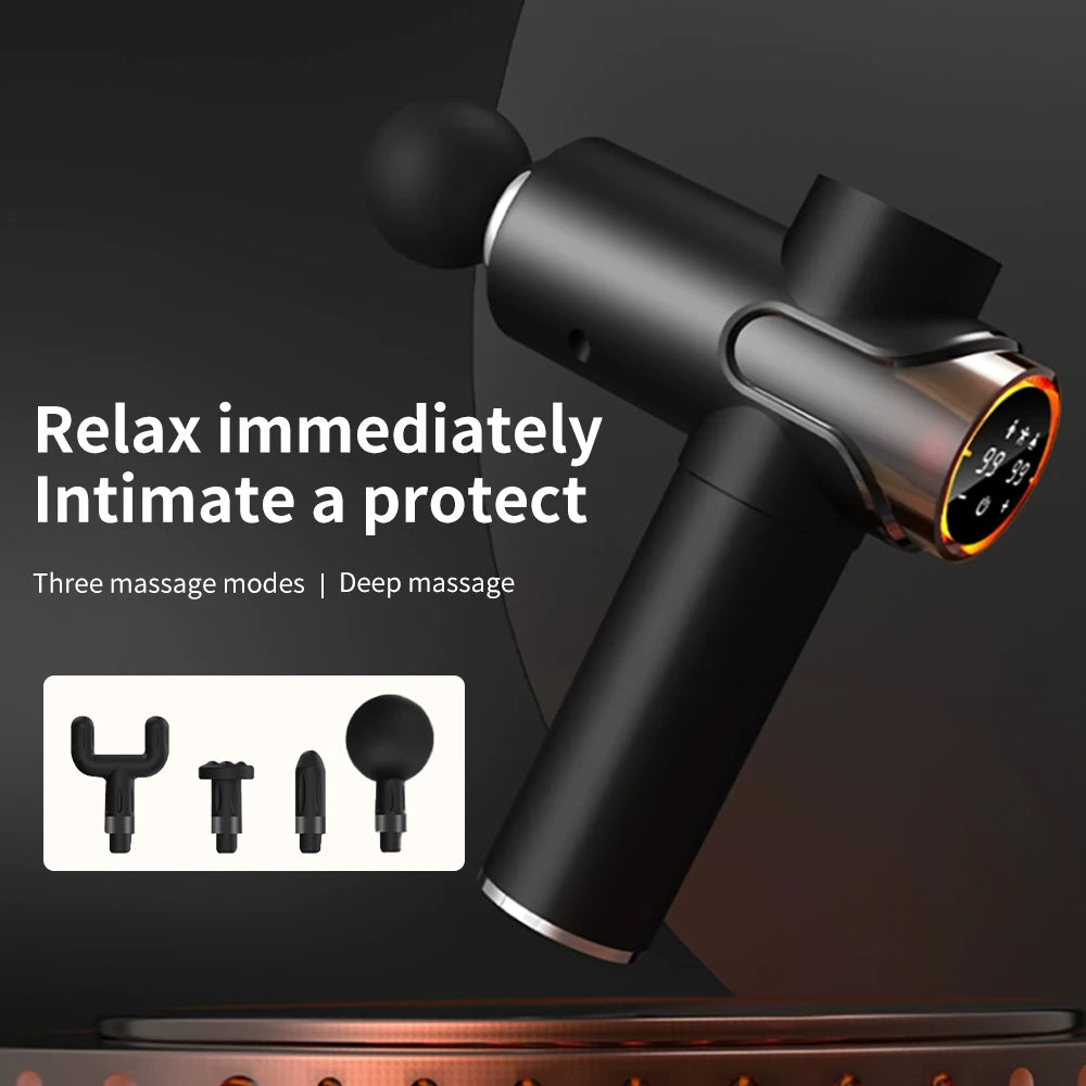 Massage Gun Fascia Deep Muscle Relax Body Neck Massager Electric Fitness Equipment Noise Reduction Fascia Gun