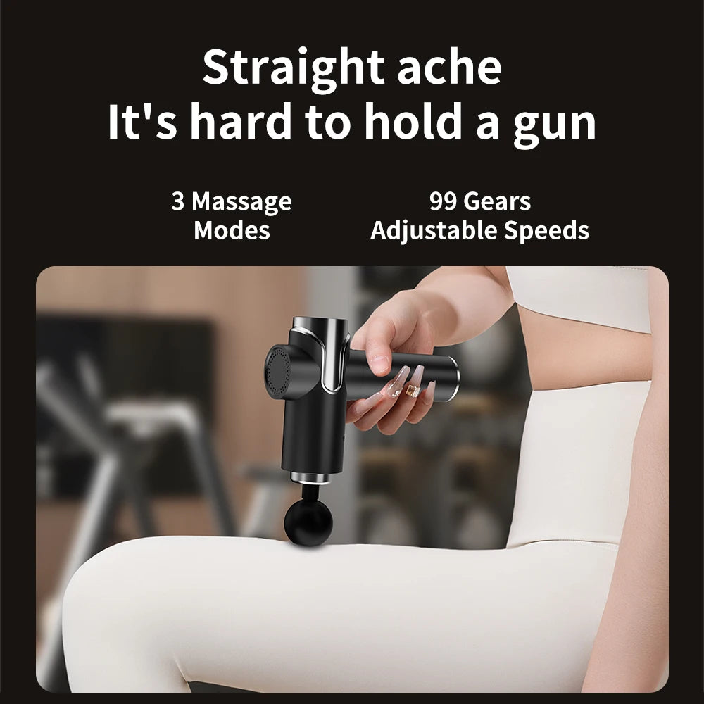 Massage Gun Fascia Deep Muscle Relax Body Neck Massager Electric Fitness Equipment Noise Reduction Fascia Gun