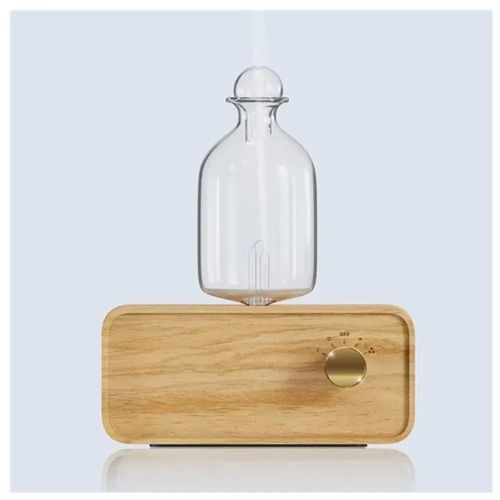Nebulizing Essential Oil Diffusers For Aromatherapy - Battery Operated Diffuser Wood & Glass Oil Diffuser For Home Office