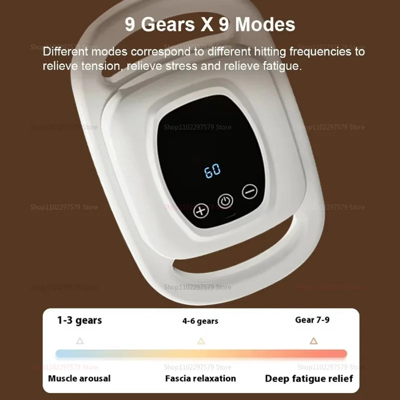 Fascia Gun Massager Six-head Fascia Gun Massager For Back Waist Legs Body Shoulder High Frequency Professional Muscle Relaxation