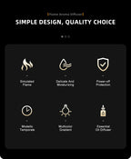 Diffuseur d'Huiles Essentielles Ultrasonique - Design Moderne avec Lumière Bougie