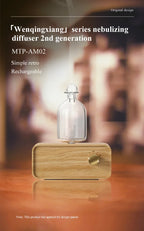 Nebulizing Essential Oil Diffusers For Aromatherapy - Battery Operated Diffuser Wood & Glass Oil Diffuser For Home Office