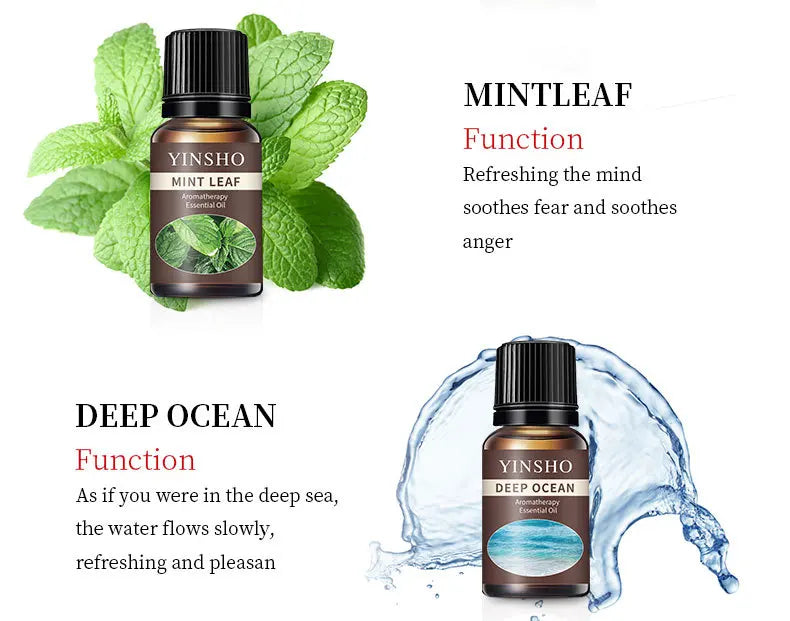 13 Flavors 10ml Essential Oils For Aroma Diffuser AirHumidifier Home Water-soluble Lavender Rose Eucalyptus White Peach Oolong