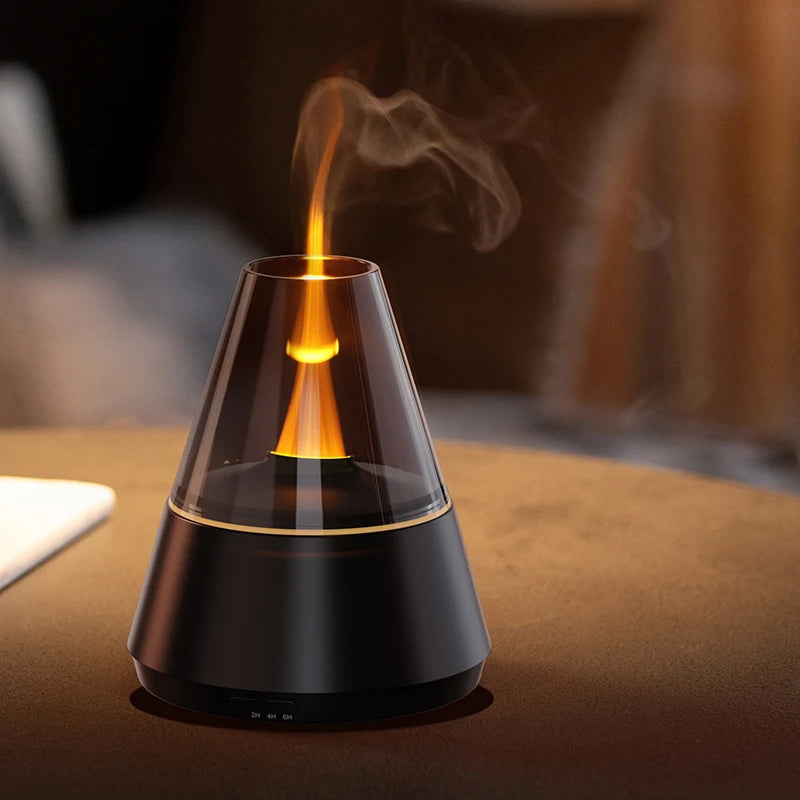 Diffuseur d'Huiles Essentielles Ultrasonique - Design Moderne avec Lumière Bougie
