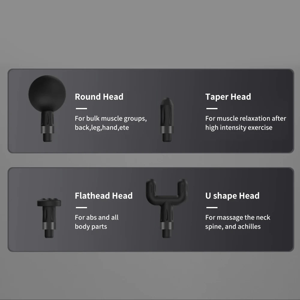 Massage Gun Fascia Deep Muscle Relax Body Neck Massager Electric Fitness Equipment Noise Reduction Fascia Gun