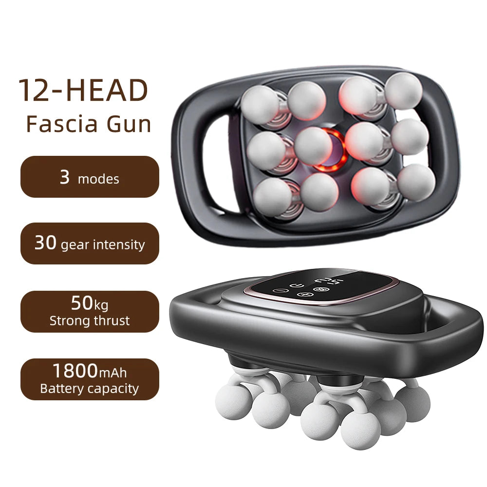 42-Heads Fascia Gun High-Frequency Vibration Body Massage Gun Back and Waist Massager Neck Shoulder Massager Muscle masajeador