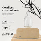 Nebulizing Essential Oil Diffusers For Aromatherapy - Battery Operated Diffuser Wood & Glass Oil Diffuser For Home Office